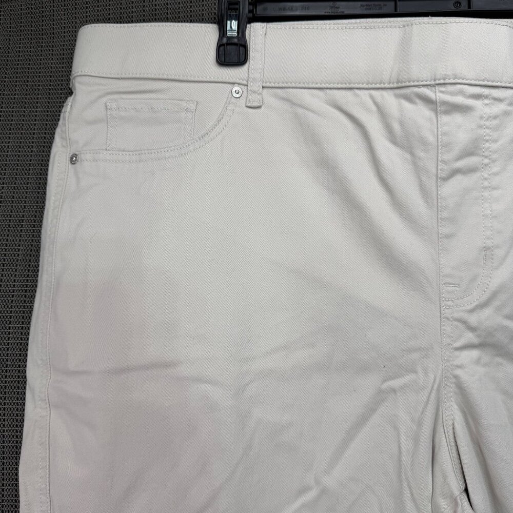Gloria Vanderbilt Shape Effect High-Rise Bermuda Shorts 24W Beige Cotton Blend W - Picture 12 of 12
